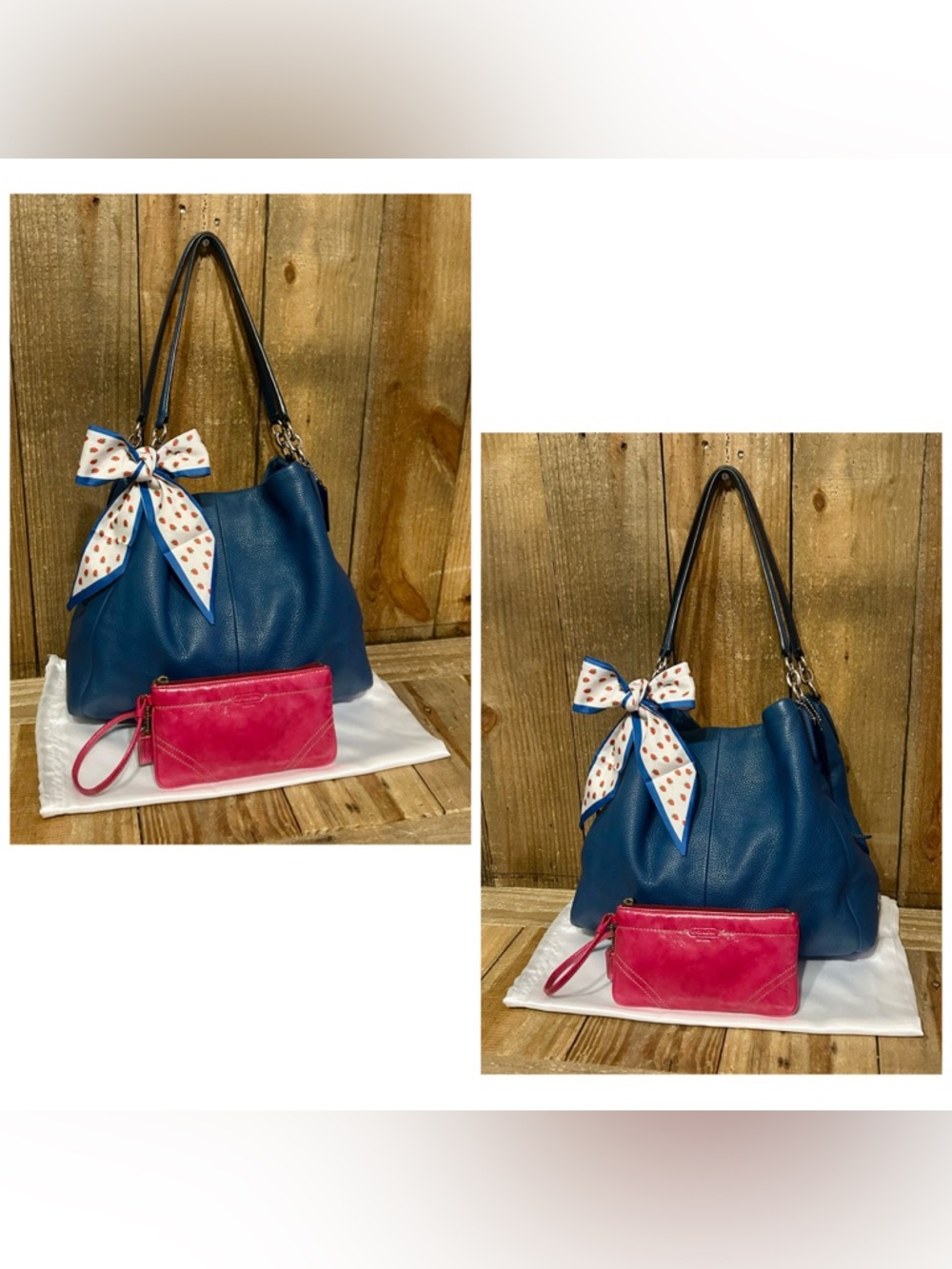 Coach. 4 Piece Set: Madison Phoebe Bag with Free Wristlet, Scarf & Dust Bag. - Picture 12 of 16